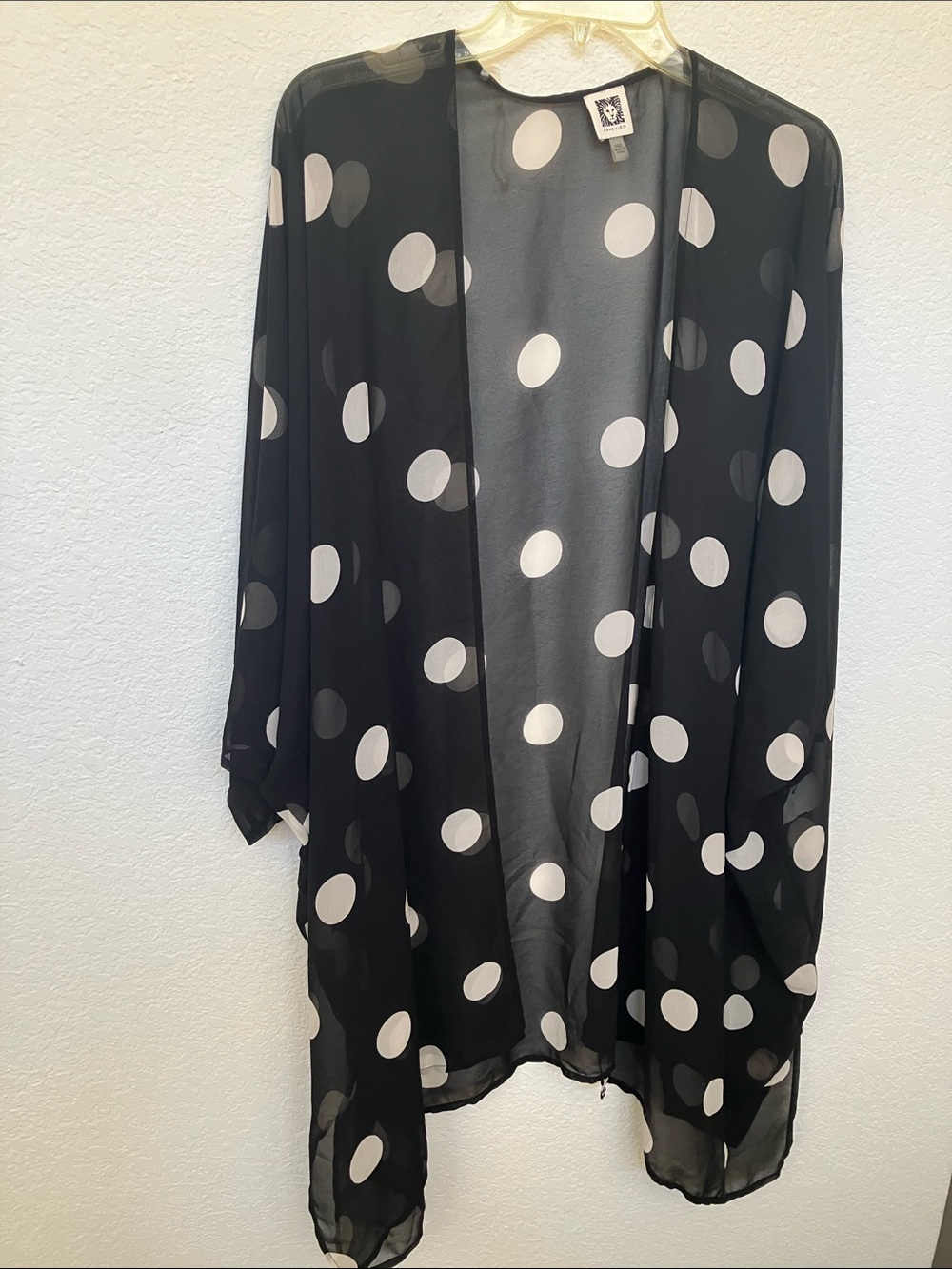 Anne Klein Black and White Polka Dot Top